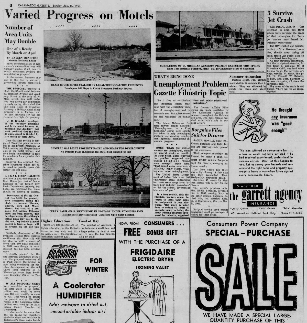 Downtowner Motel - Jan 15 1961 Article